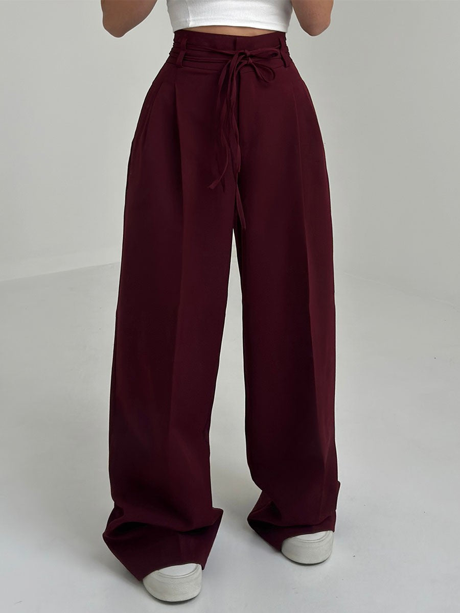 Pantalones Casuales con Cierre de Cordones
