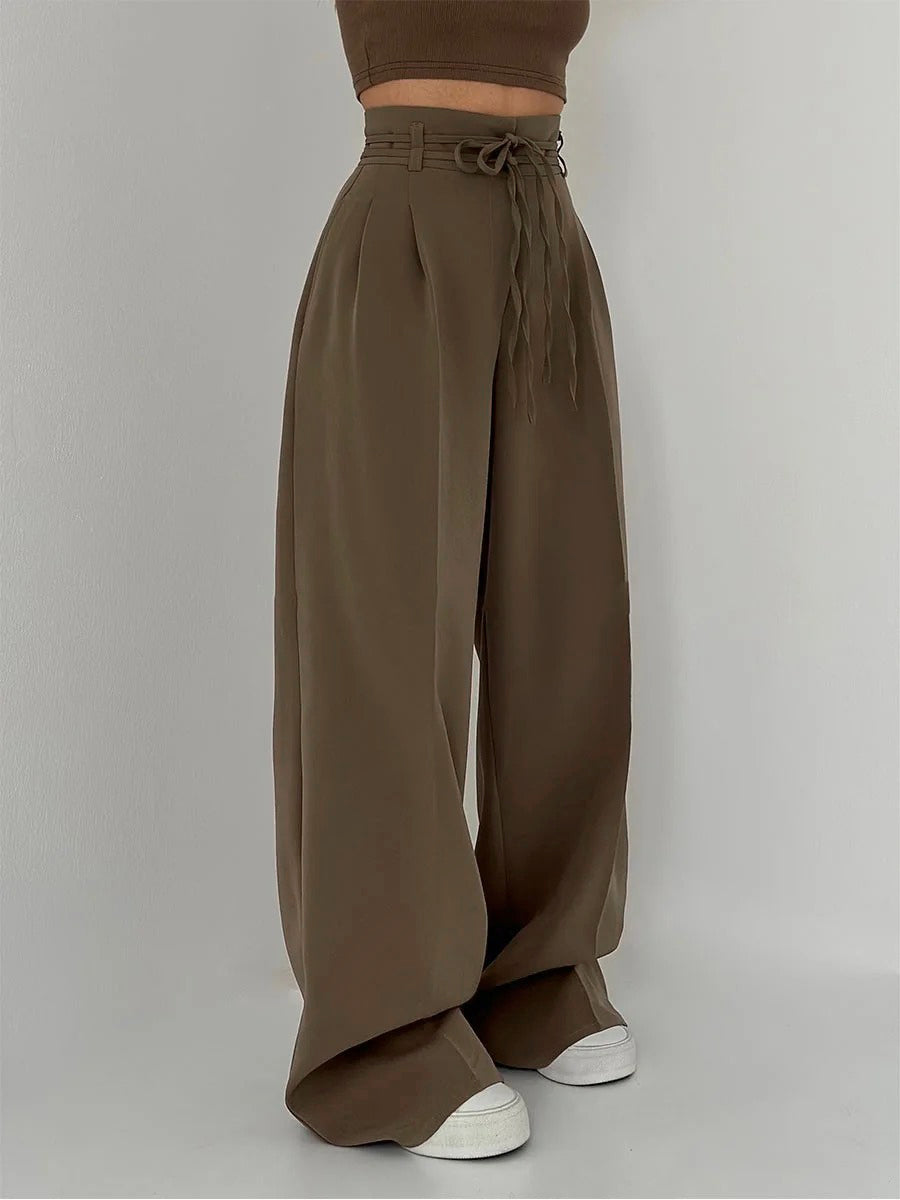 Pantalones Casuales con Cierre de Cordones