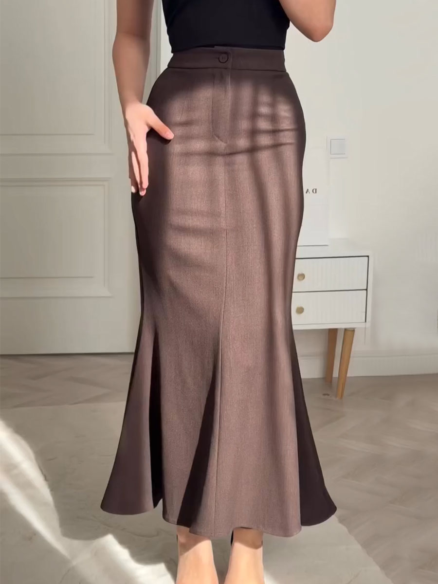 Falda Ajustada de Corte Sirena