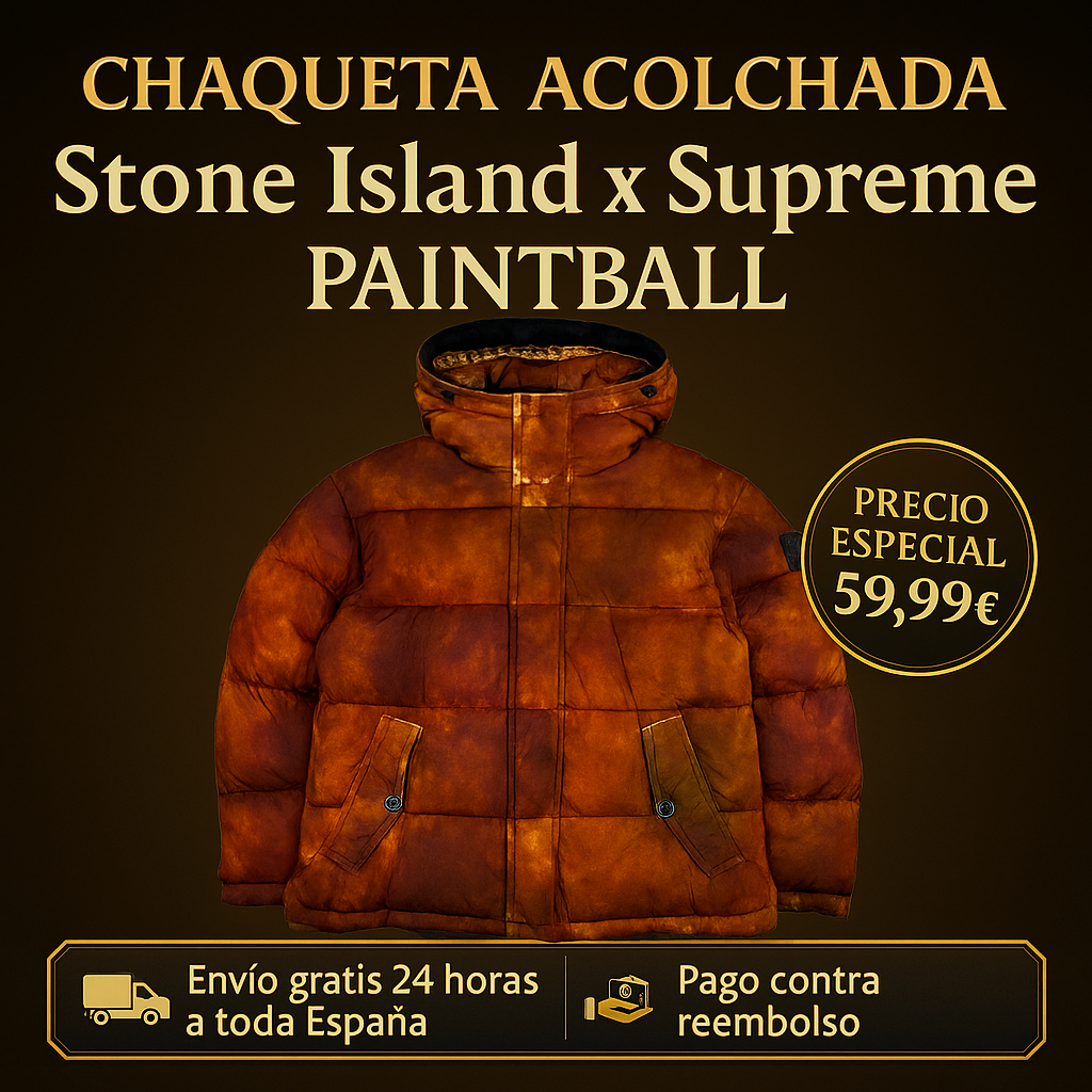 Chaqueta acolchada Stone Island x Supreme Paintball