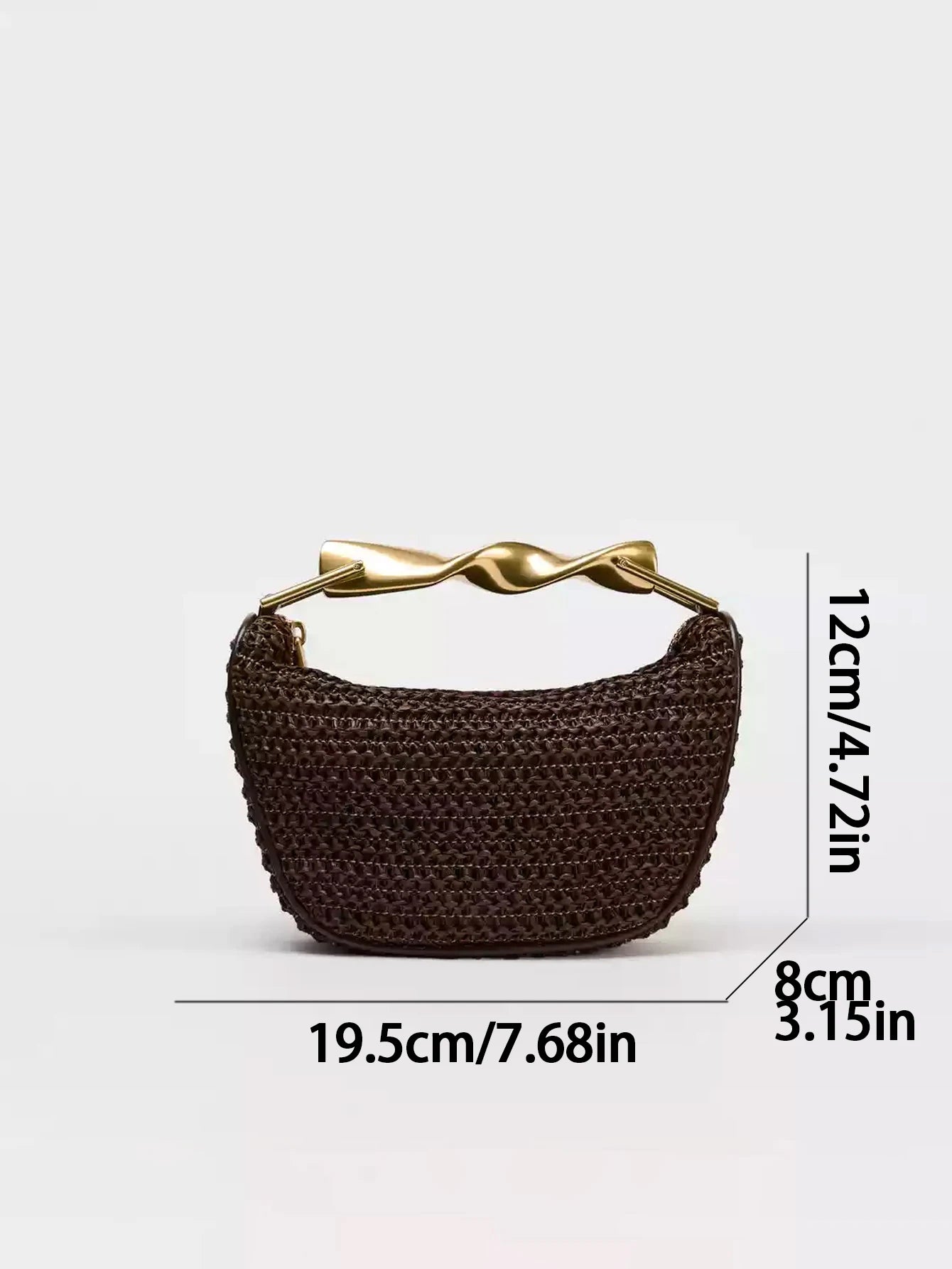 Mini Bolso Trenzado con Asa Metálica – Sofisticación compacta para cada ocasión
