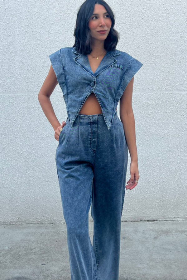 Set Lucca Denim: top y pantalón jean