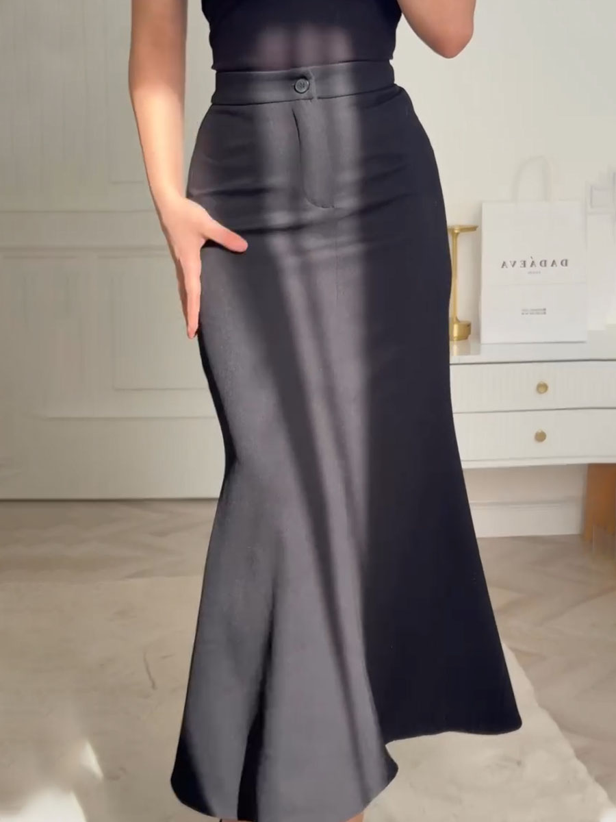 Falda Ajustada de Corte Sirena