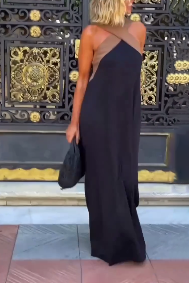 Vestido Halter sin Mangas Chic