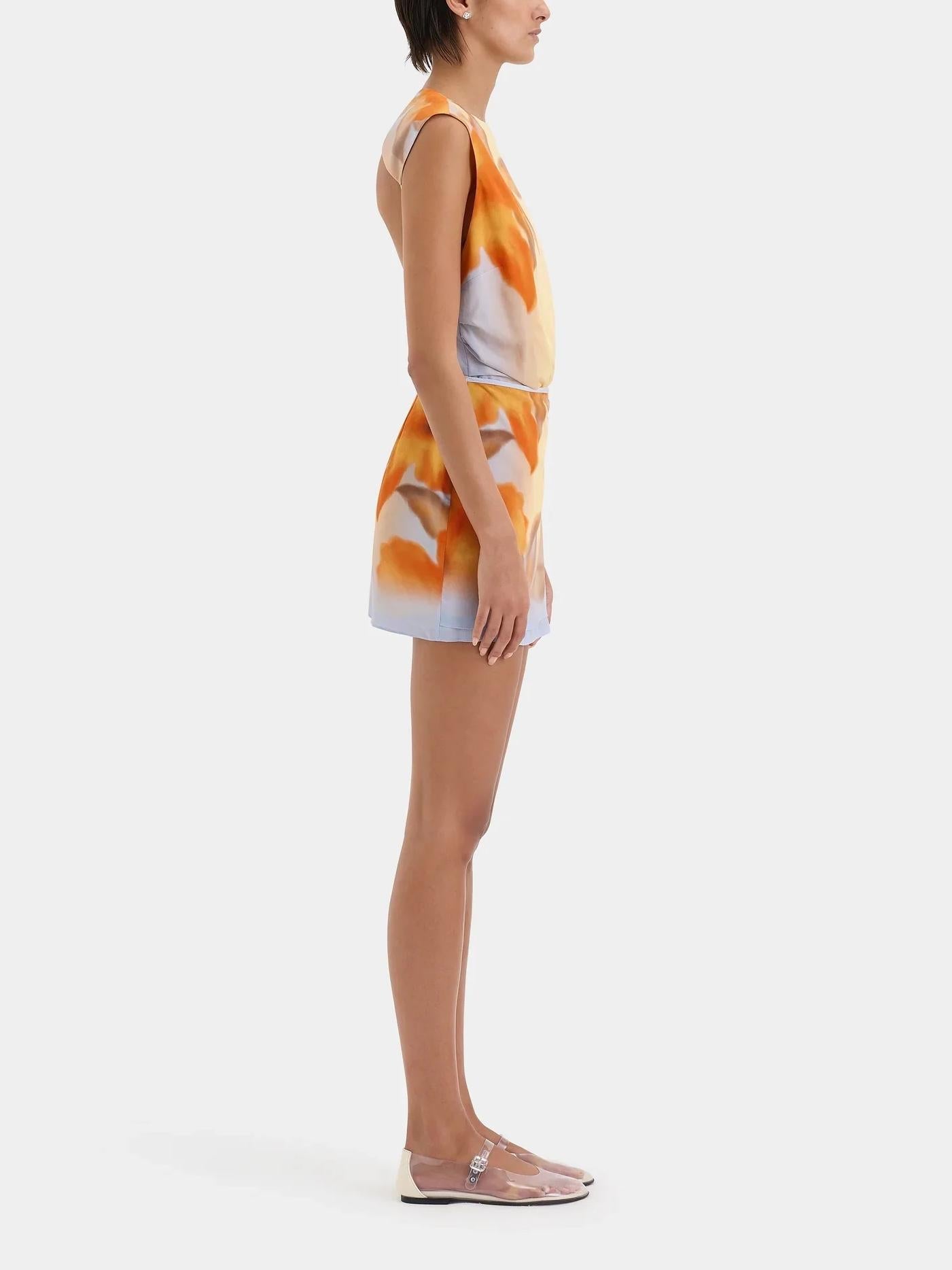 Vestido mini en crepe con print Sequoia Floral