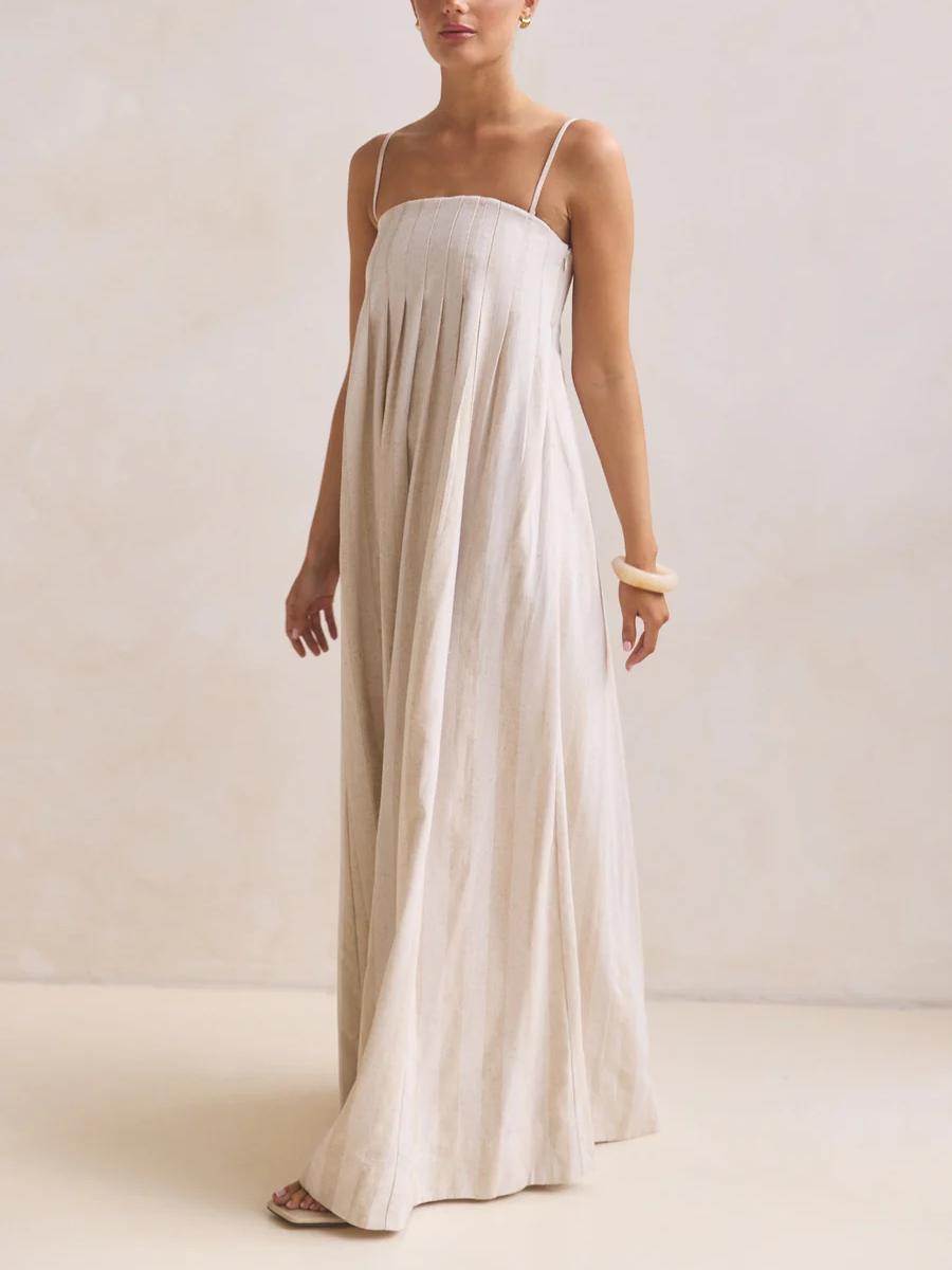 Vestido Maxi Pleated Slip