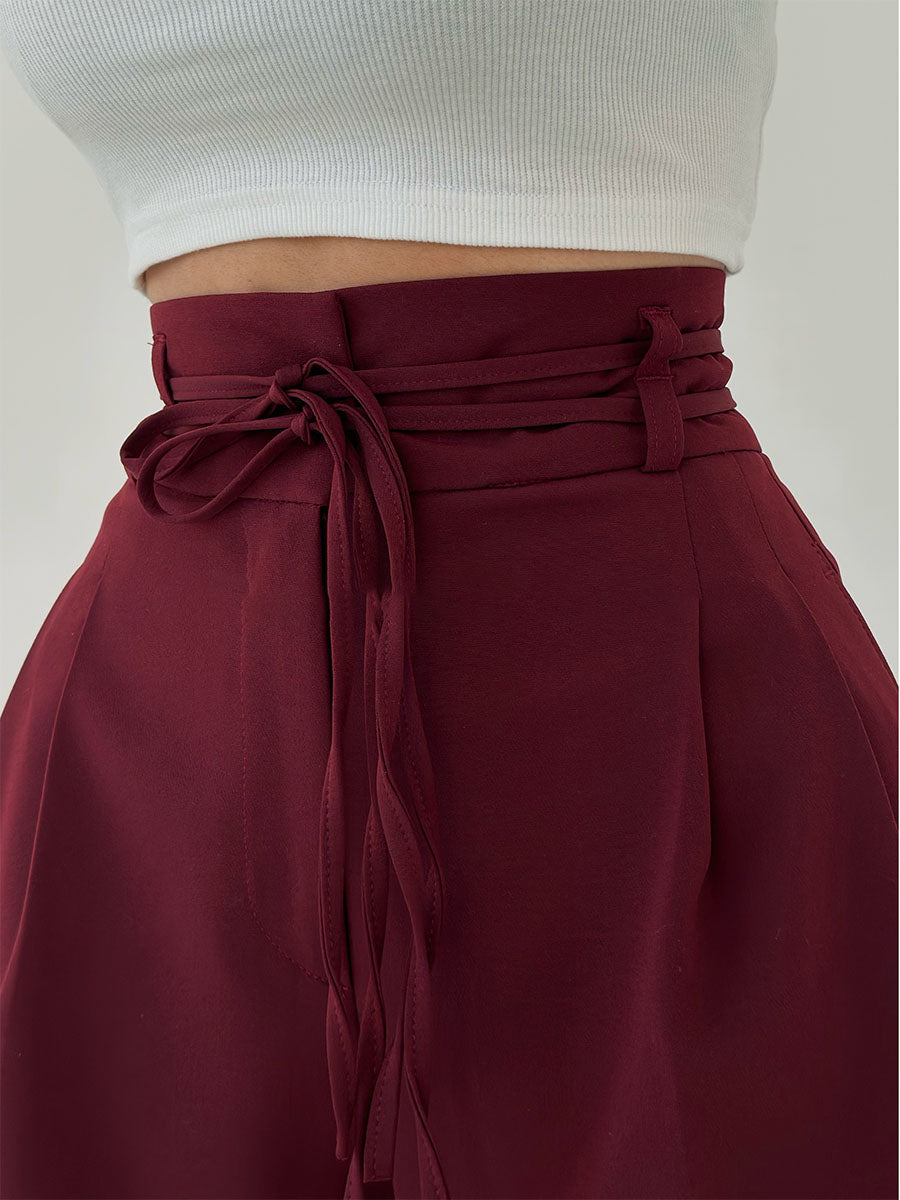Pantalones Casuales con Cierre de Cordones