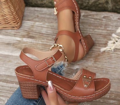 Brisa – Sandalias de Tacón Cuadrado para Mujer