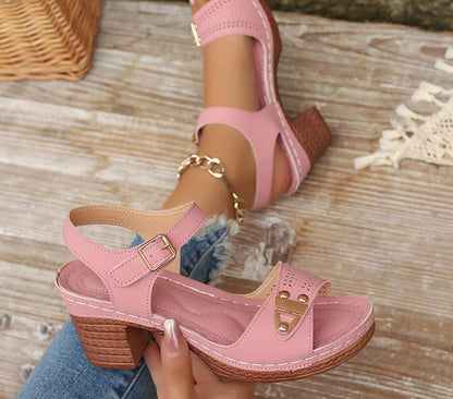 Brisa – Sandalias de Tacón Cuadrado para Mujer