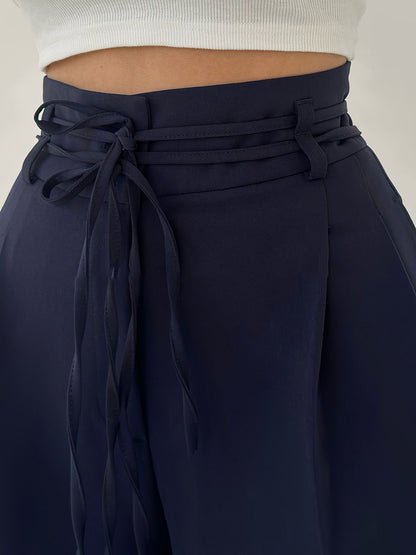 Pantalones Casuales con Cierre de Cordones