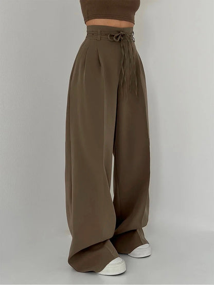 Pantalones Casuales con Cierre de Cordones