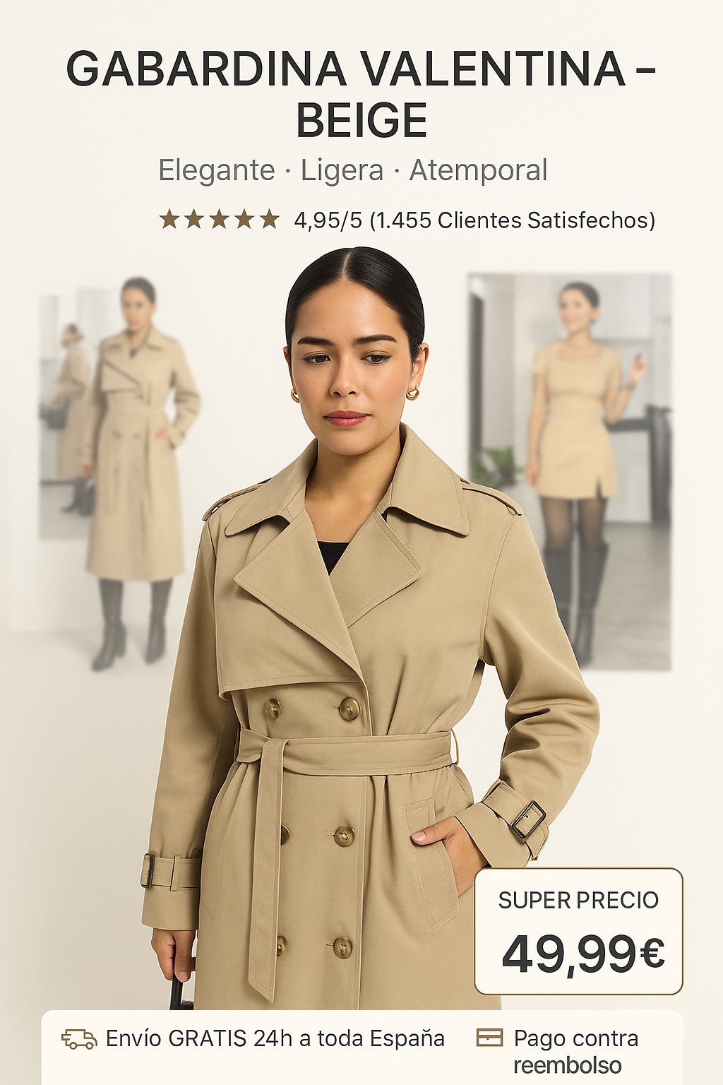 GABARDINA VALENTINA - BEIGE