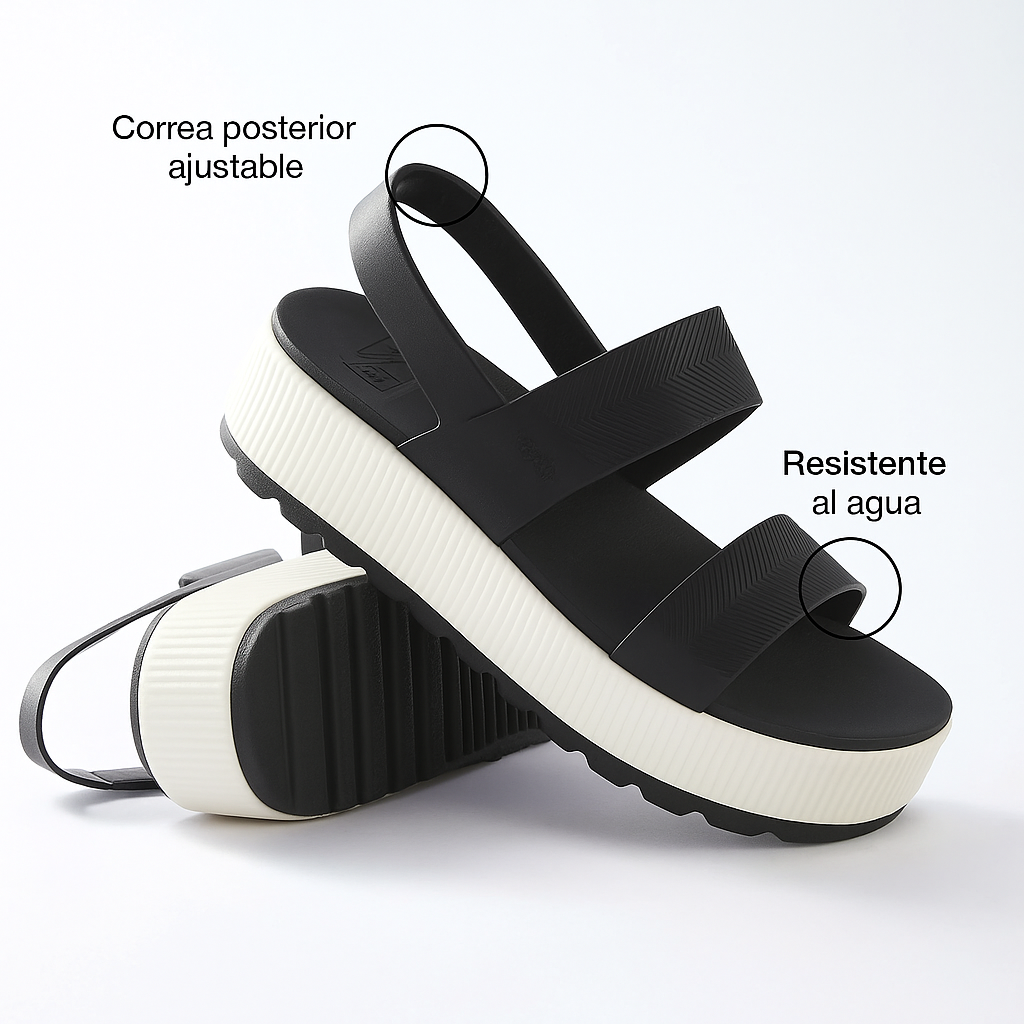 Sandalias Luma: con plataforma liviana