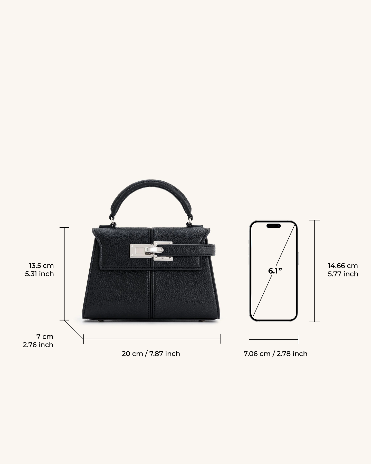 Bolsa de Mano Elise - Negra: Sofisticación y Estilo en Cada Paso