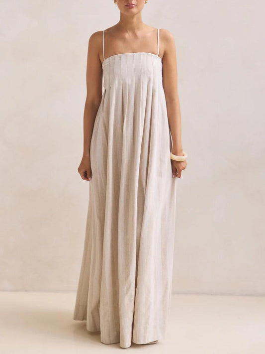 Vestido Maxi Pleated Slip