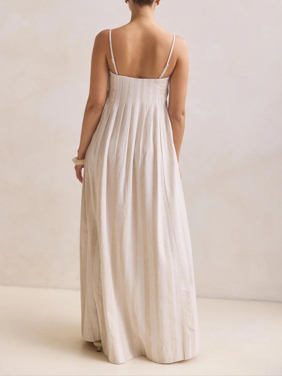 Vestido Maxi Pleated Slip