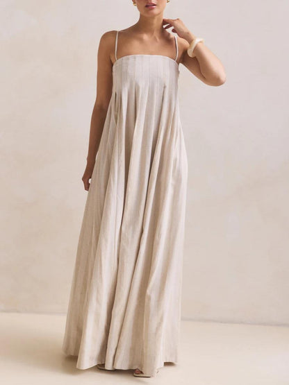 Vestido Maxi Pleated Slip