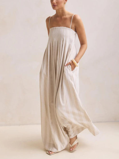Vestido Maxi Pleated Slip