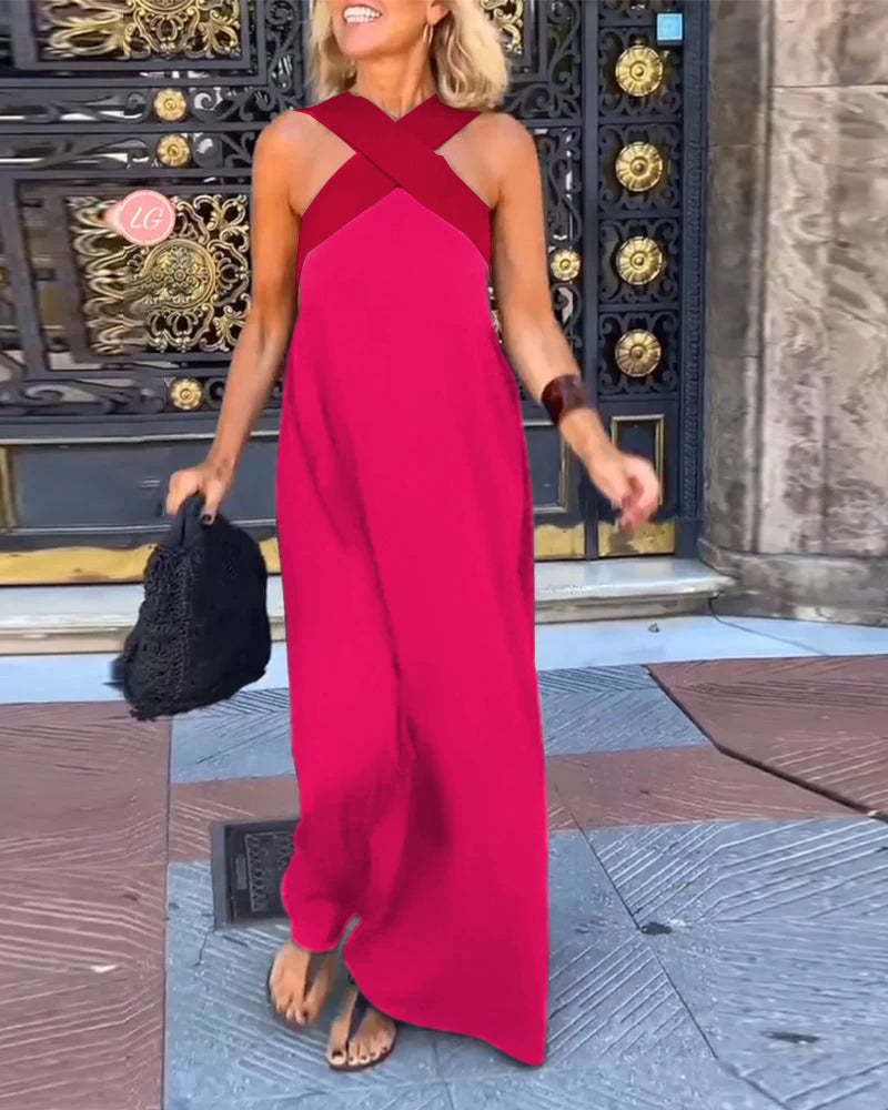 Vestido Halter sin Mangas Chic
