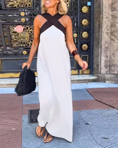 Vestido Halter sin Mangas Chic