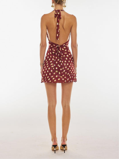 Vestido Mini Lycra Polka Dot