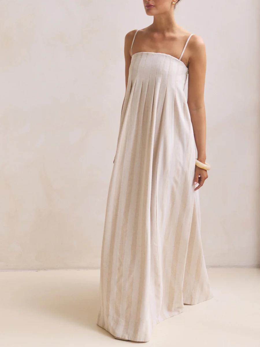Vestido Maxi Pleated Slip