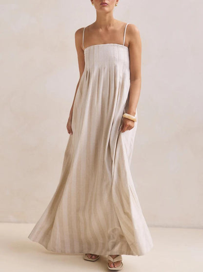 Vestido Maxi Pleated Slip