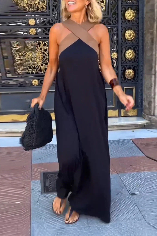 Vestido Halter sin Mangas Chic