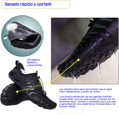 Zapatos de agua unisex con secado rápido y suela antideslizante
