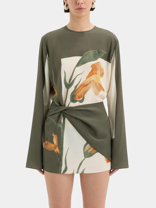 Vestido Mini Floral Twist