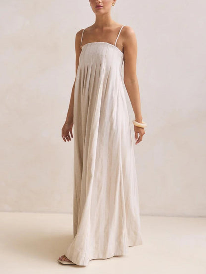 Vestido Maxi Pleated Slip