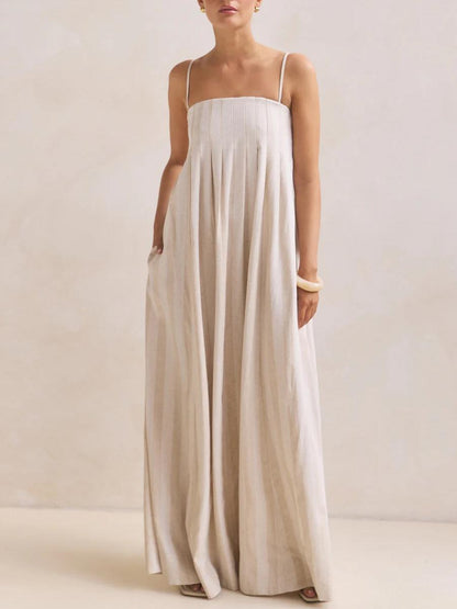 Vestido Maxi Pleated Slip