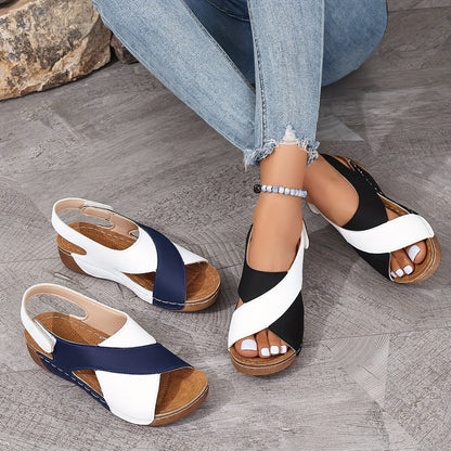 Sandalias con Tacón Inclinado para Mujer